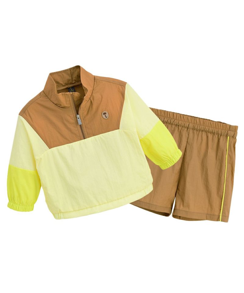 【セットアップ】カラーブロックナイロンジャケット＆パンツ上下セット | おしゃれな子供服 moimoln（モイモルン） 公式Online Store
