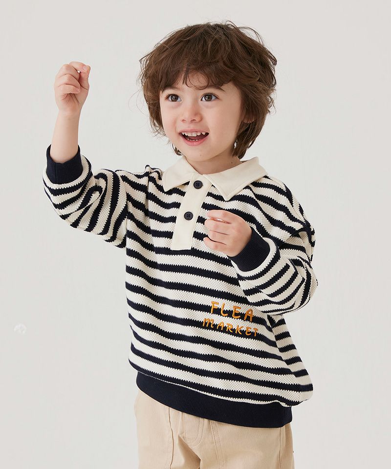 ワッフルボーダートップス | おしゃれな子供服 moimoln（モイモルン） 公式Online Store