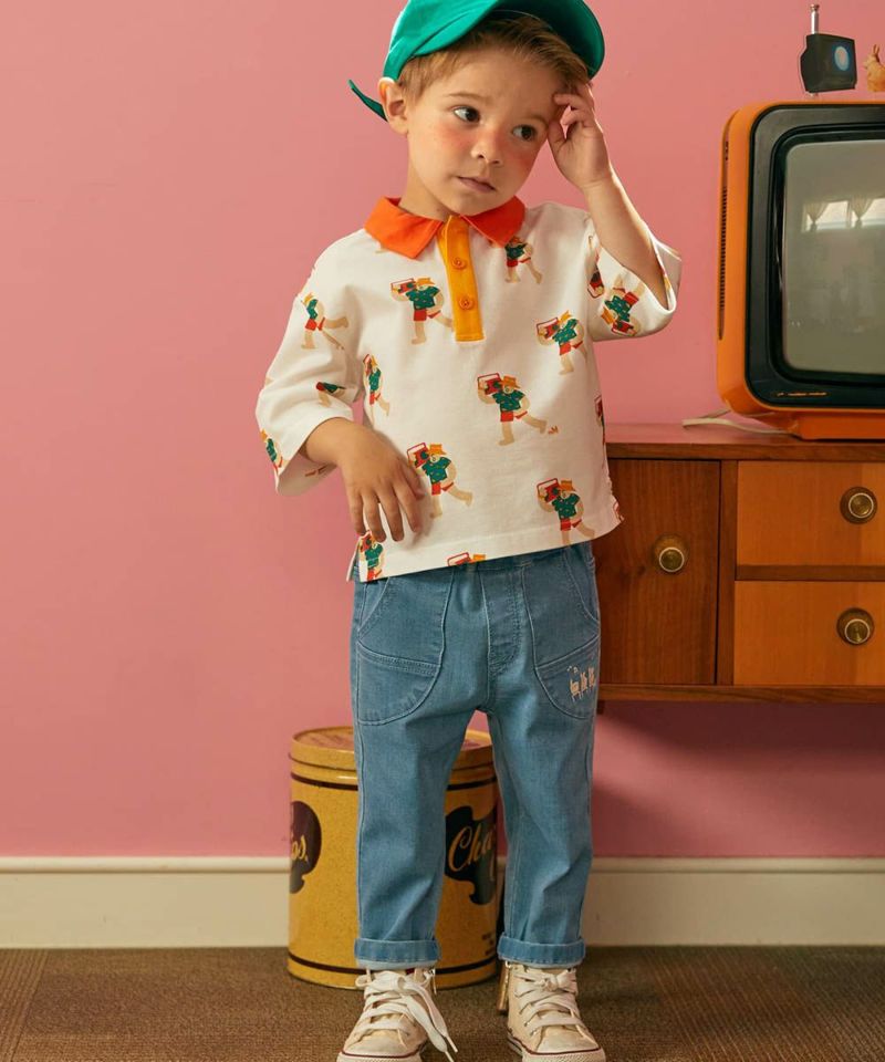 フィンガー9分丈デニムパンツ | おしゃれな子供服 moimoln（モイモルン