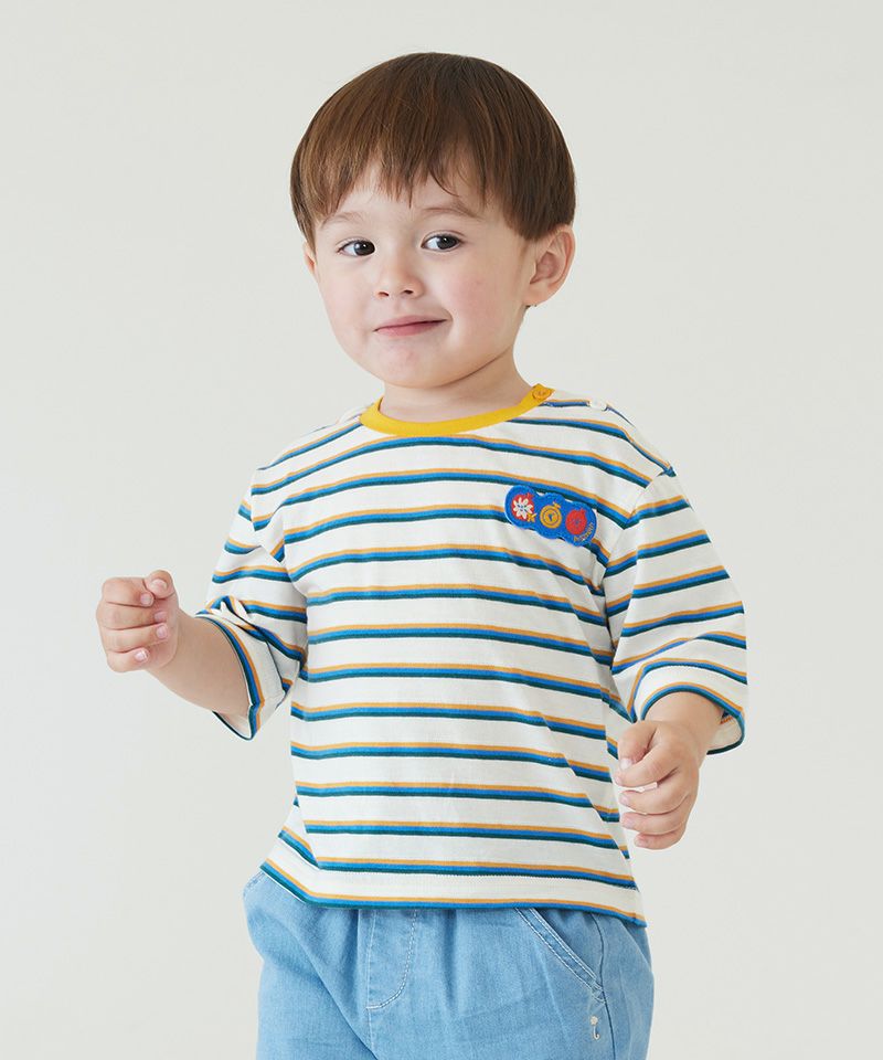 モイモルン ワッペン付き7分袖Tシャツ