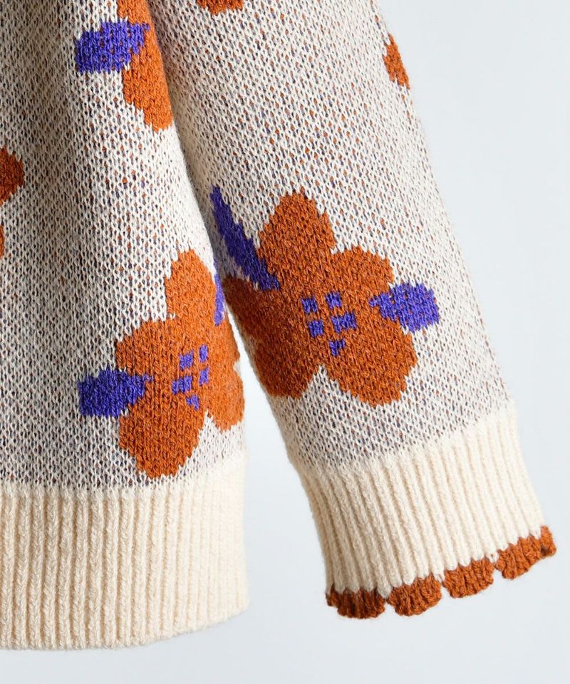 花柄ニットカーディガン | おしゃれな子供服 moimoln（モイモルン