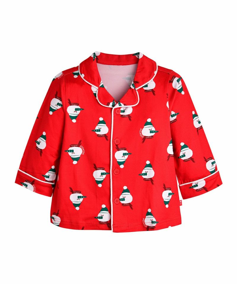 X'mas】スノーマンソフトトップス＆パンツ【ルームウェア