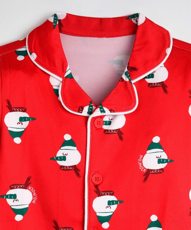 X'mas】スノーマンソフトトップス＆パンツ【ルームウェア