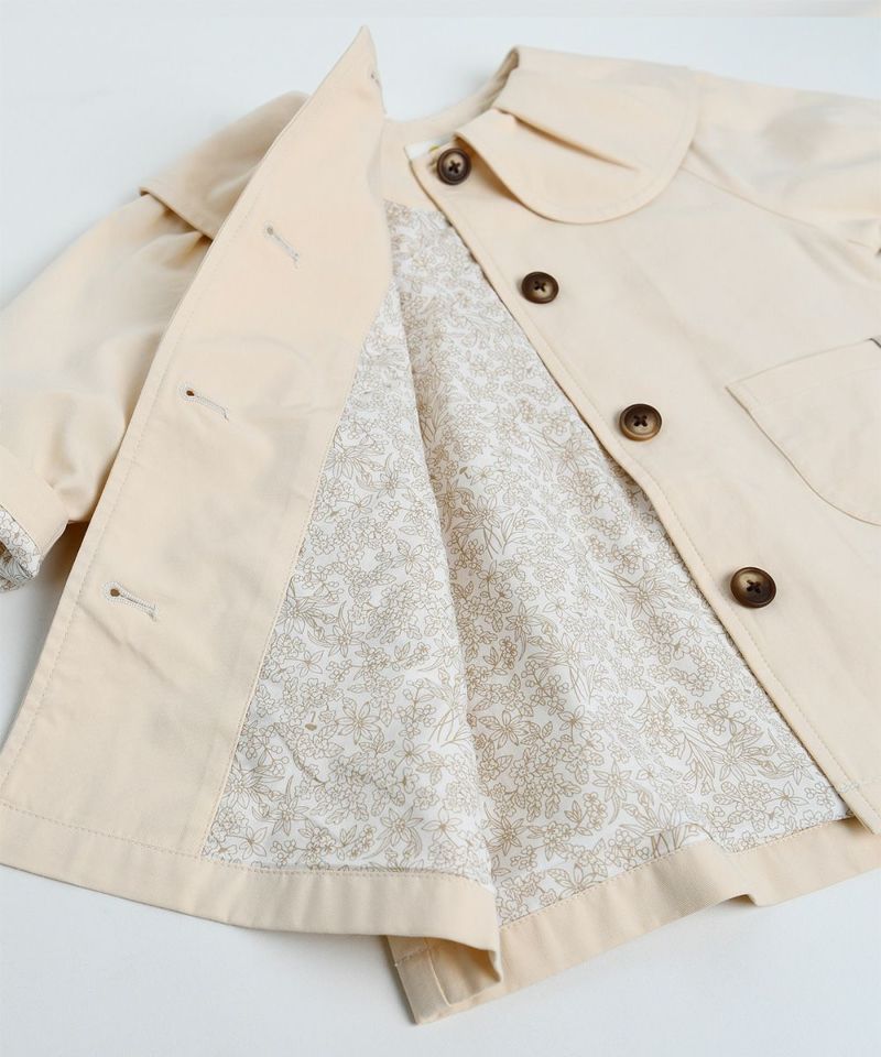 シャーリングカラートレンチコート | おしゃれな子供服 moimoln