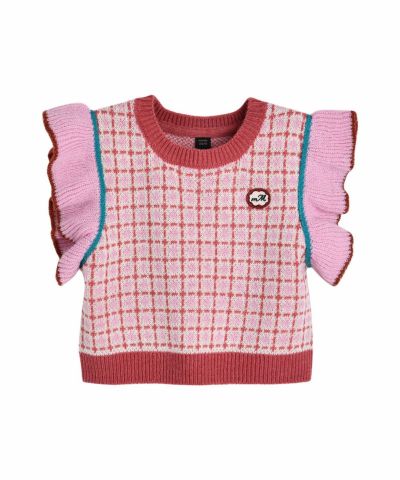 ジュリーフリル袖ニットベスト | おしゃれな子供服 moimoln