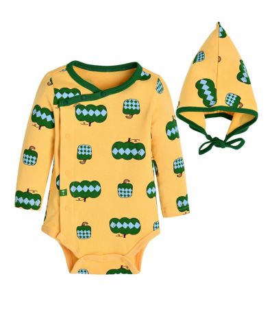 2点セット】パンプキン柄ロンパース＆帽子 | おしゃれな子供服 moimoln