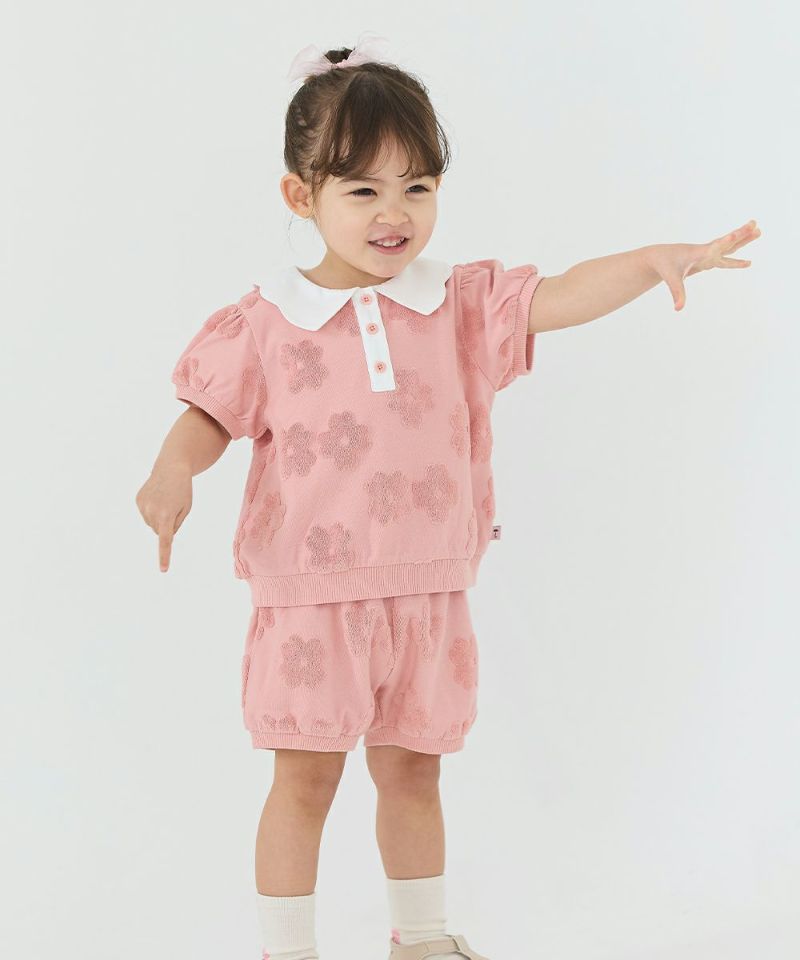 【セットアップ】テリフラワートップス＆パンツ | おしゃれな子供服 moimoln（モイモルン） 公式Online Store