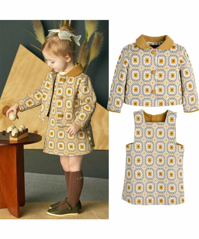 【正規品】モイモルン　ワンピースセット リーフワンピース&ベストセット | おしゃれな子供服 moimoln