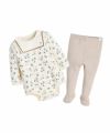 【まぐさん専用】SOOR PLOOM ロンパース・レギンスセット6m くまちゃん ロンパース レギンス セット 80 くすみグリーン
