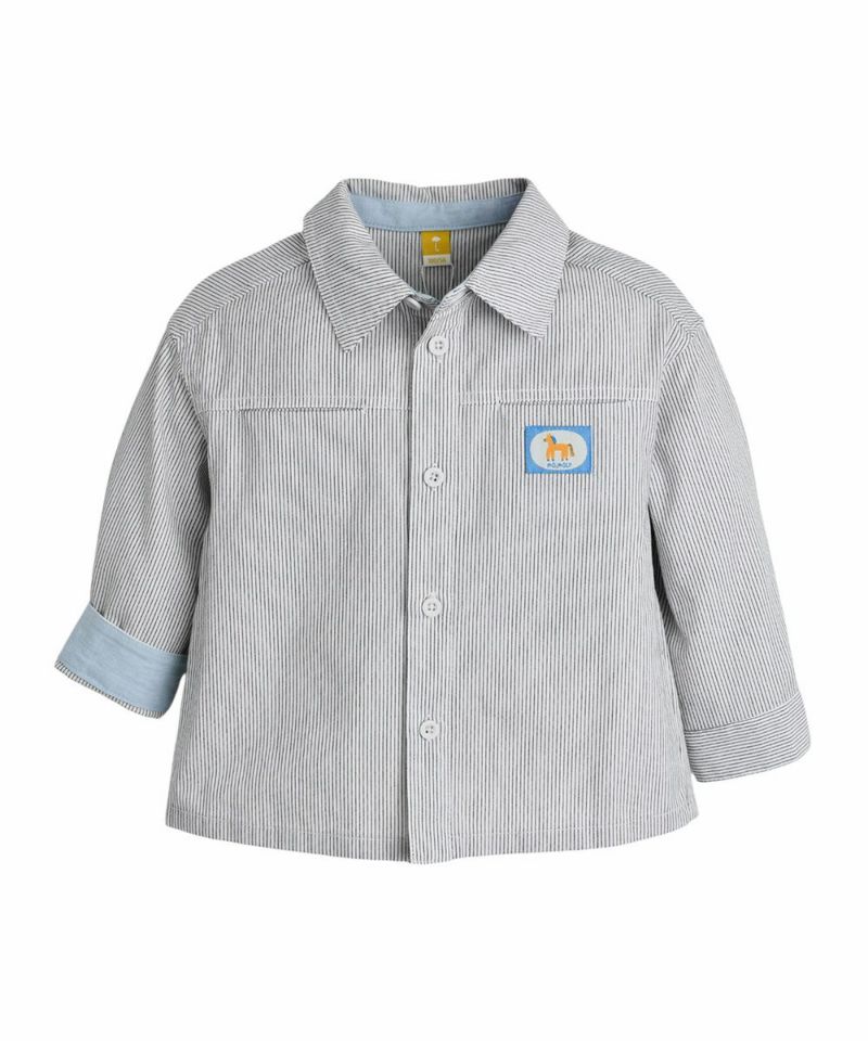 フォーキーストライプシャツ | おしゃれな子供服 moimoln（モイモルン
