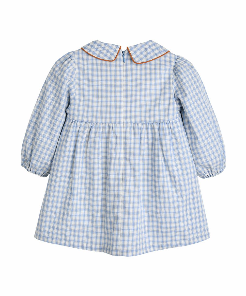 ブルーチェックワンピース | おしゃれな子供服 moimoln（モイモルン 