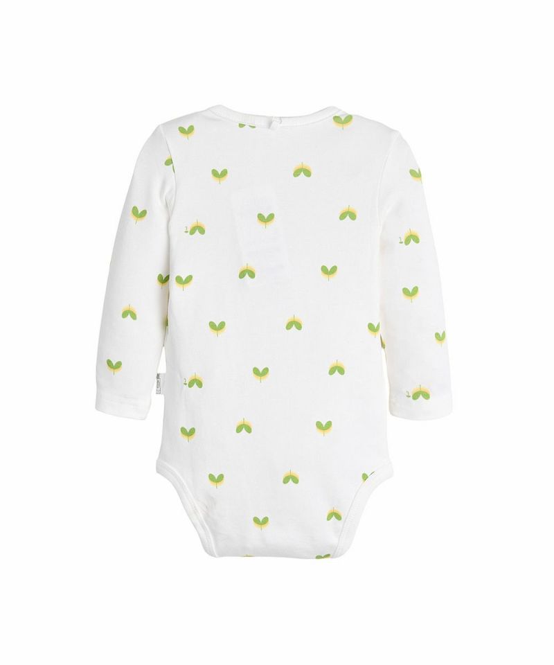 モダールコットン】グリーンロンパース | おしゃれな子供服 moimoln