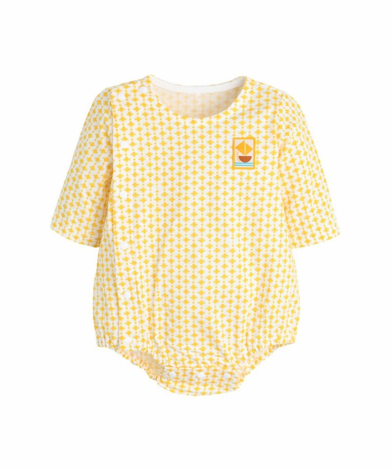 popelin ロンパース Popelin/Taupe corduroy romper suit with bib-Mod.5.2 | こどもふく