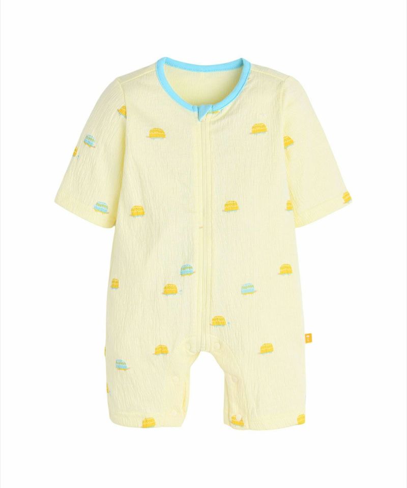 カバーリングジャガード7分丈ジッパーカバーオール | おしゃれな子供服