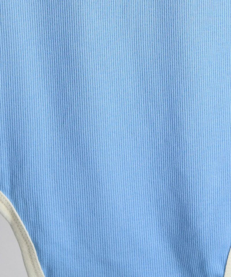 バンブーコットン】リブ半袖ロンパース | おしゃれな子供服 moimoln