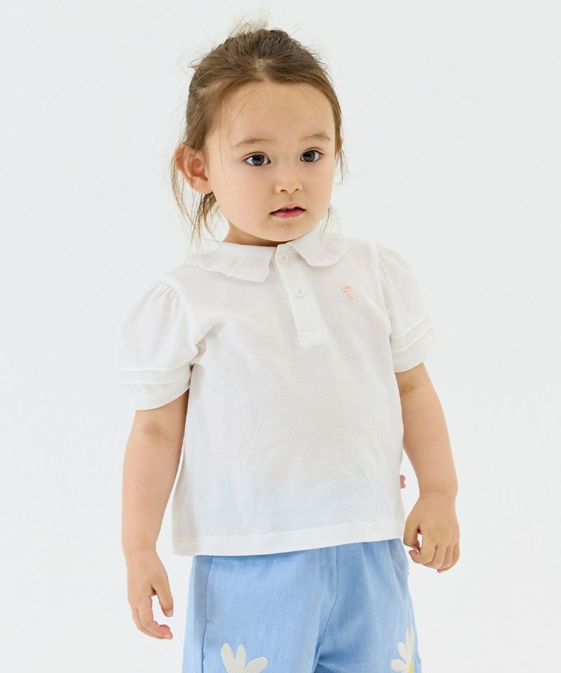 襟フリルTシャツ | おしゃれな子供服 moimoln（モイモルン