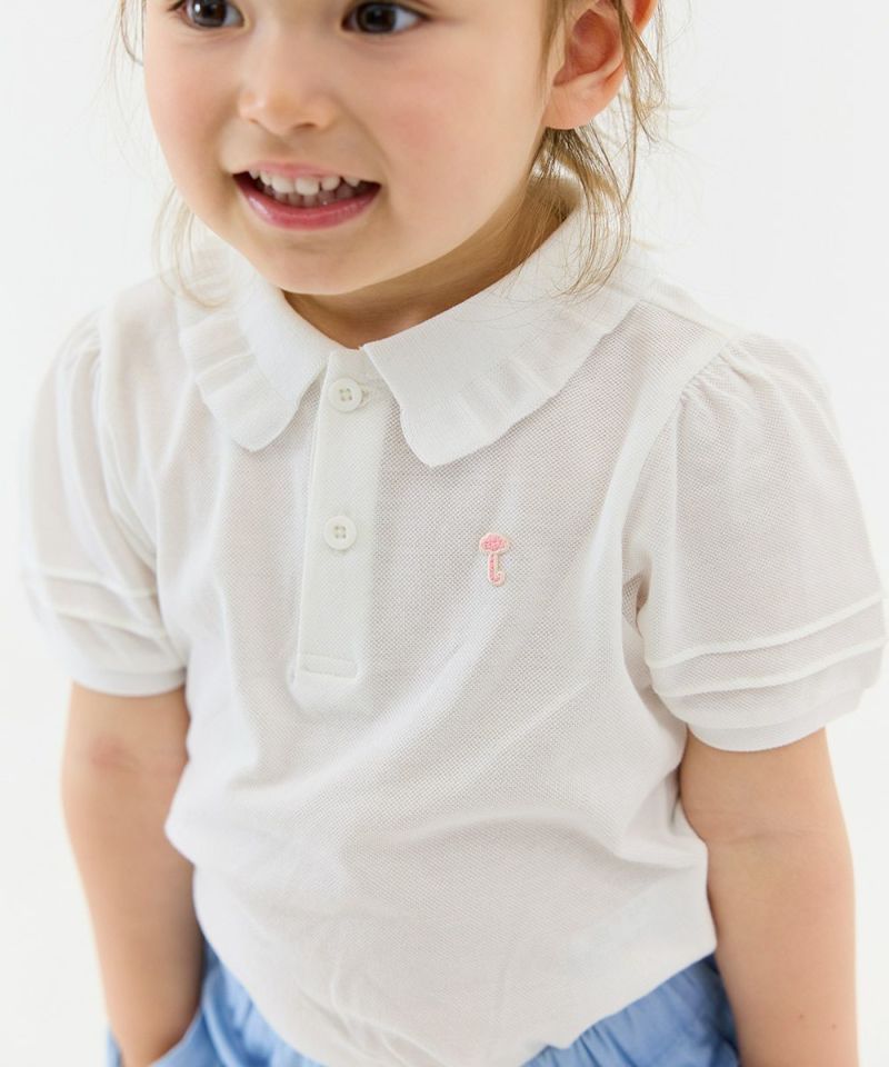 襟フリルTシャツ | おしゃれな子供服 moimoln（モイモルン