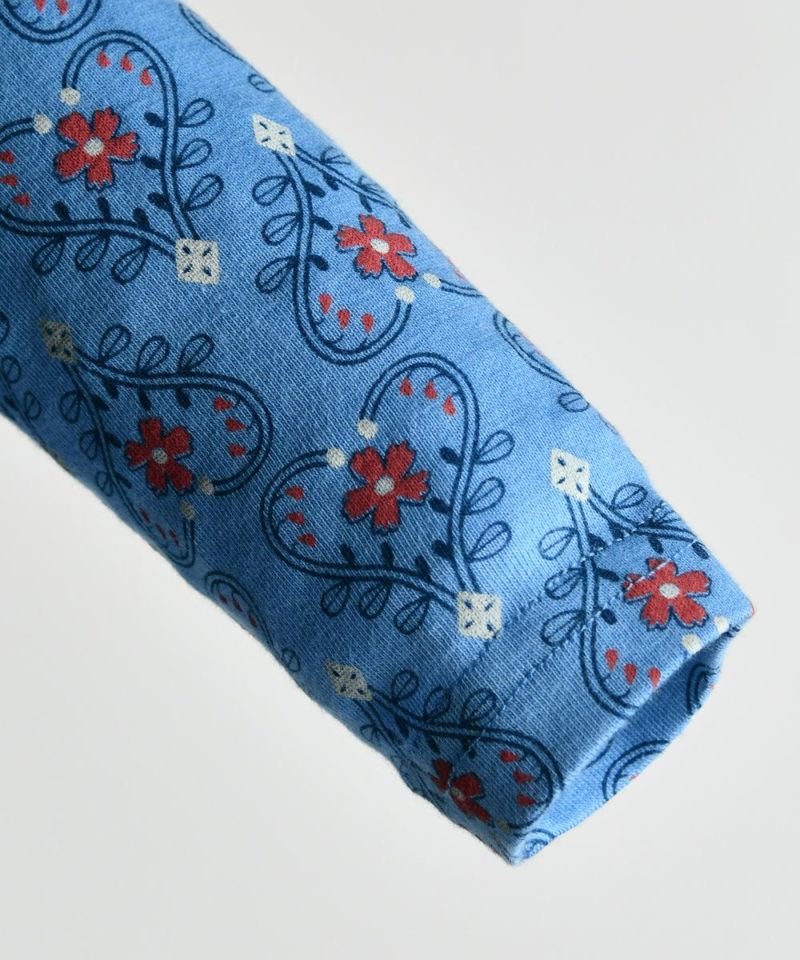 モダールコットン】レトロフラワーロンパース | おしゃれな子供