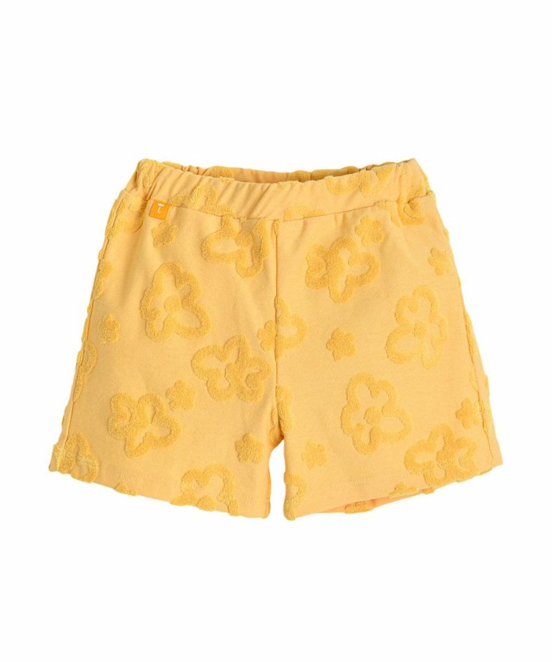moon2点セット 5/2 Fuzzykon 黄緑トップスS パンツS forksy.】ツイルセンタープレス2タックショートパンツ forksy