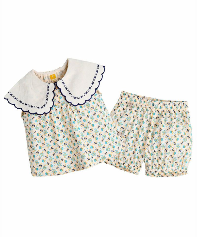 ハンドメイドオーダーメイド子供服 フレアシャツセットアップ