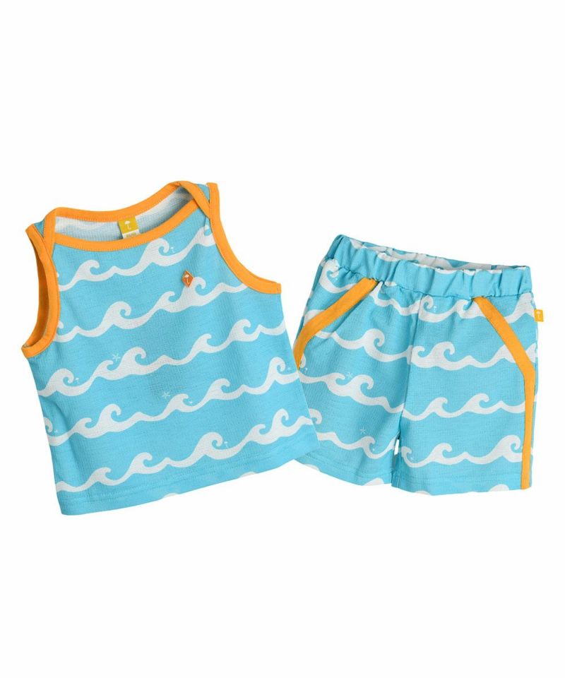 son and daughter トップス　ブルマ　セットアップ セットアップ】サマーオーシャントップス＆パンツ | おしゃれな