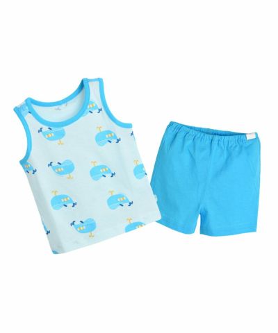 セットアップ】ビックホエールノースリーブトップス＆パンツ