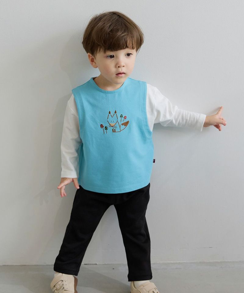 セットアップ】フォックスレイヤード長袖トップス＆ロングパンツ