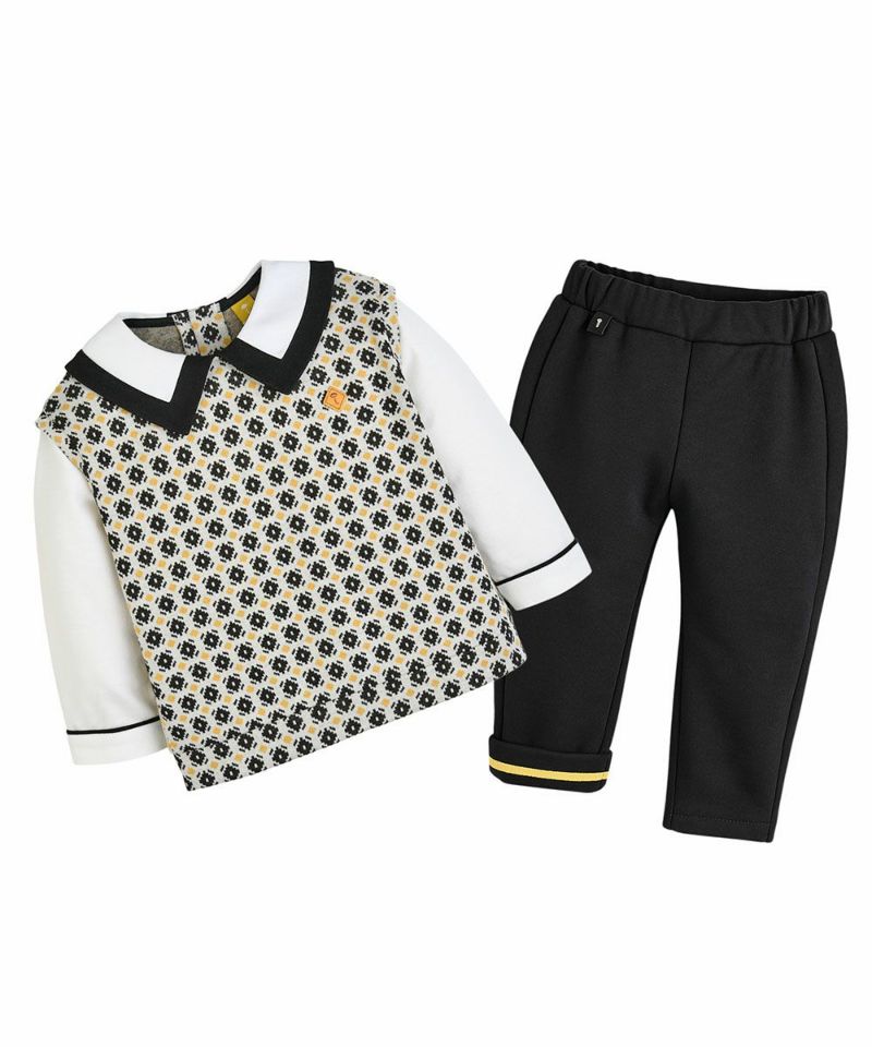 セットアップ】レオジャガード長袖トップス＆ロングパンツ