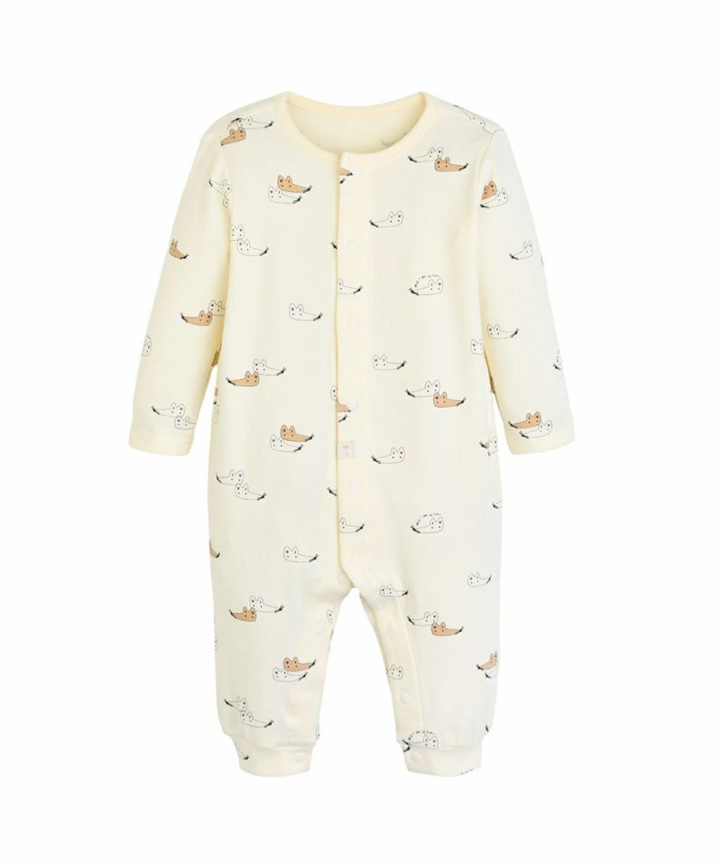 2点セット】コットンモダールフォックスカバーオール＆帽子