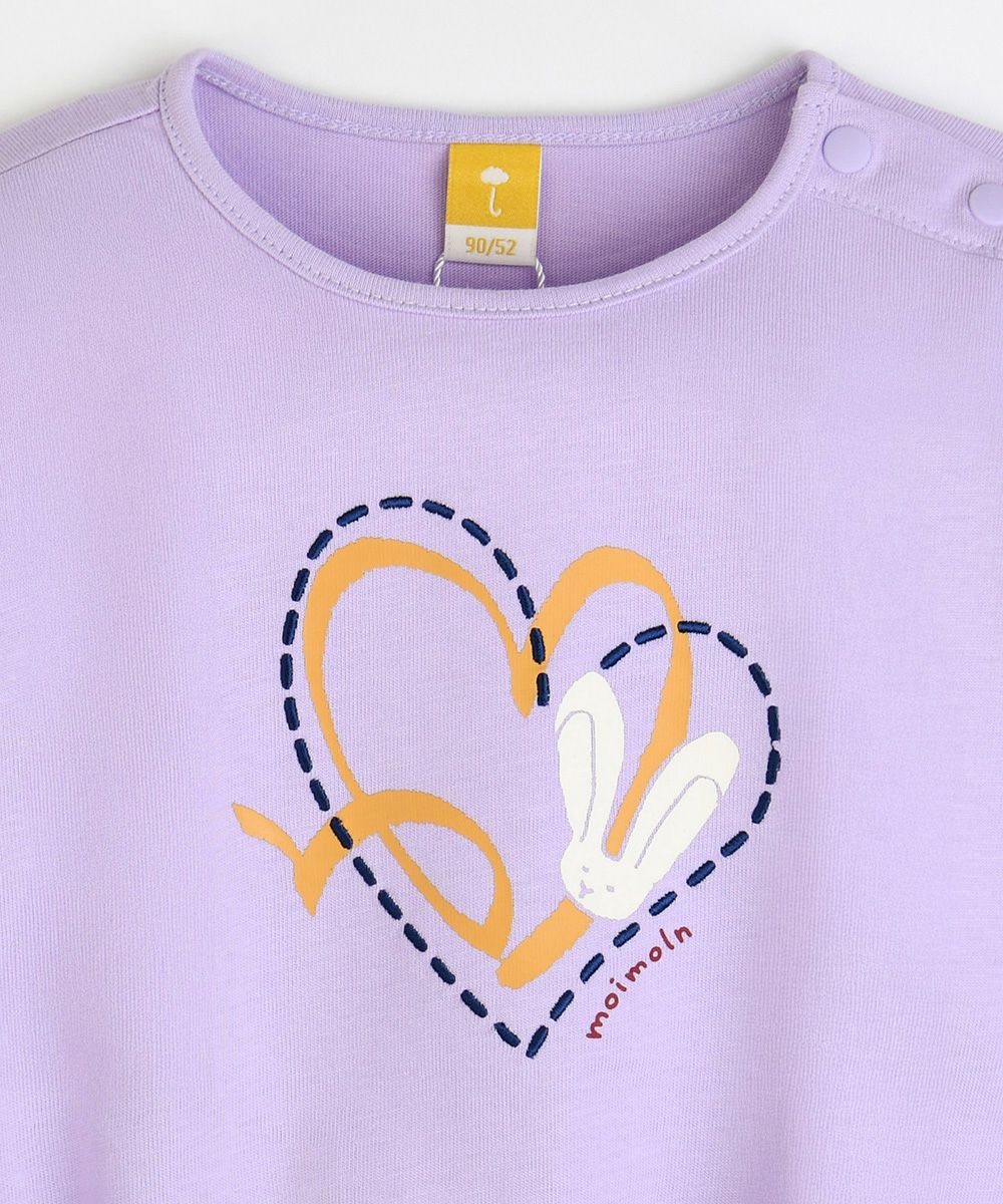 ハートラビット長袖トップス | おしゃれな子供服 moimoln（モイモルン