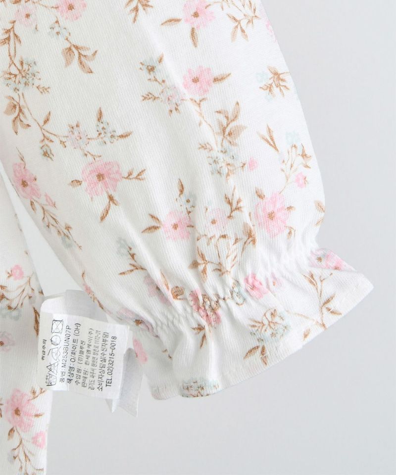 2点セット】レトロフラワーロンパース＆レーススタイ | おしゃれな子供