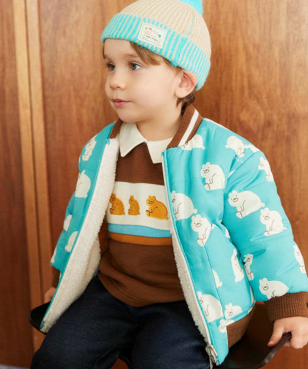 リバーシブルビッグベアパデットブルゾン | おしゃれな子供服 moimoln
