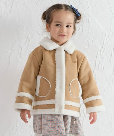 ニコルフェイクムートンジャケット | おしゃれな子供服 moimoln