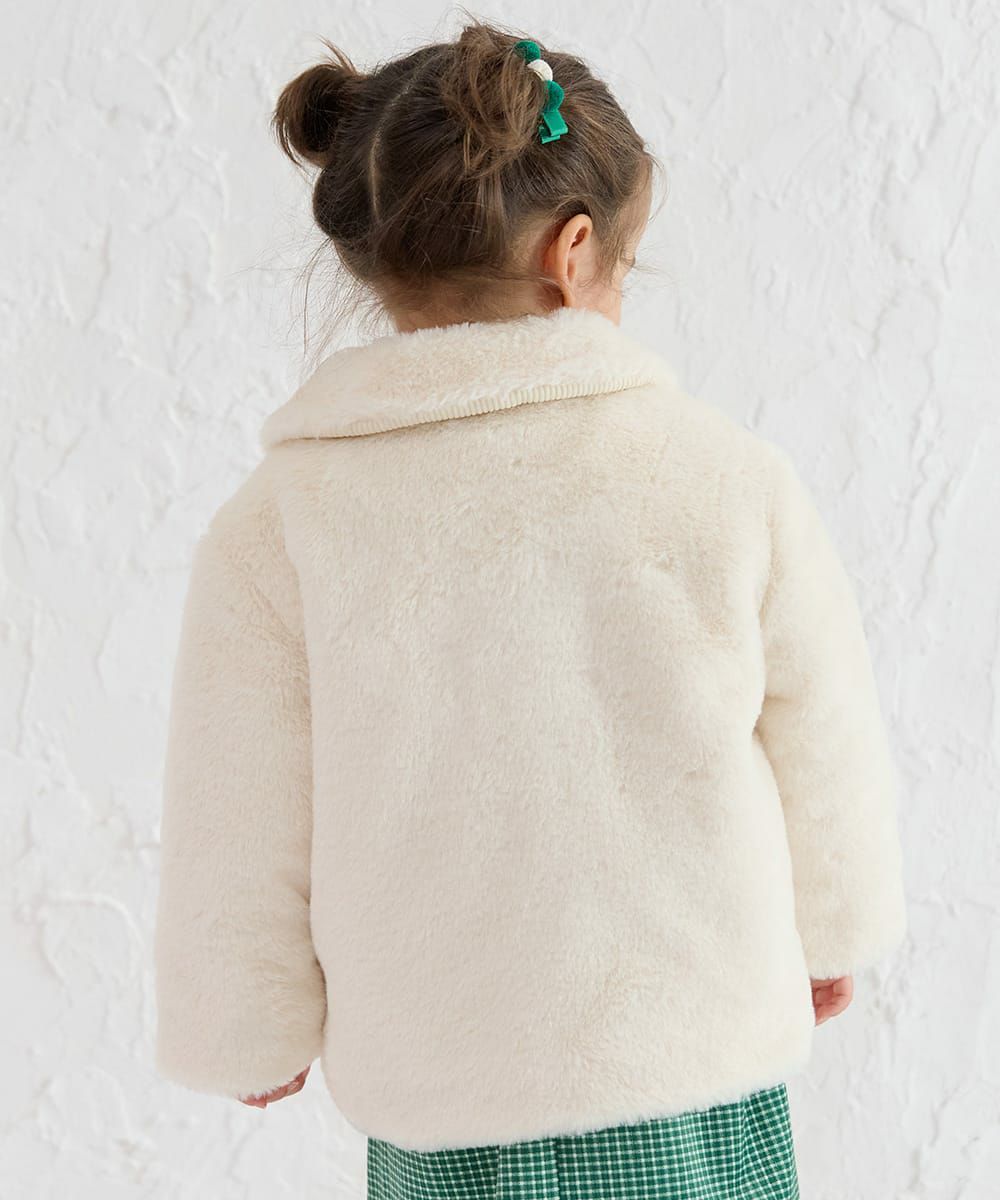 ラブミーフラワーフェイクファーコート | おしゃれな子供服 moimoln