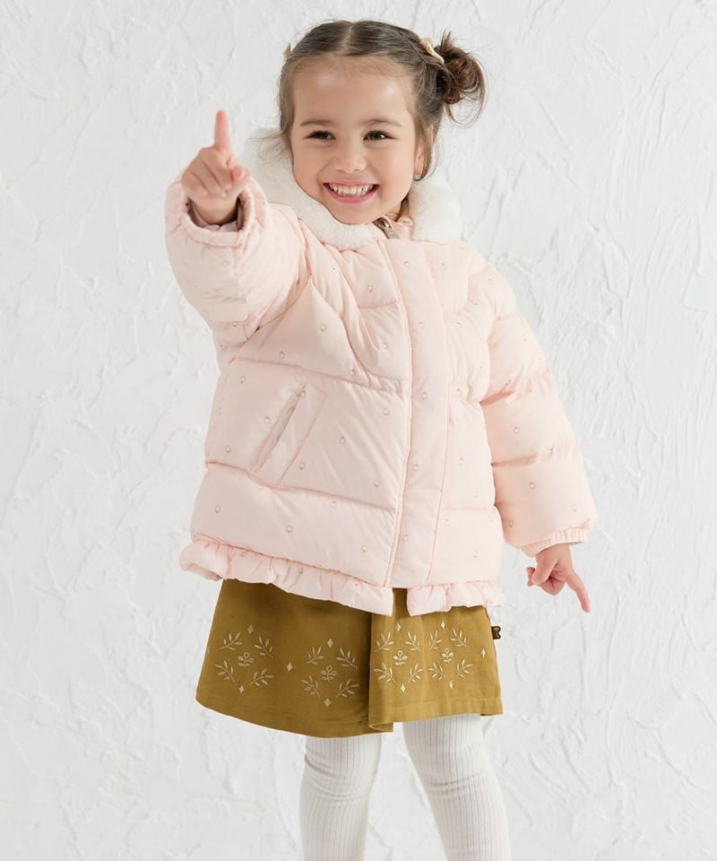美品！moimoln モイモルン【可愛いすぎる♡】ダウンコート ミニフリルダウンジャケット | おしゃれな子供服 moimoln