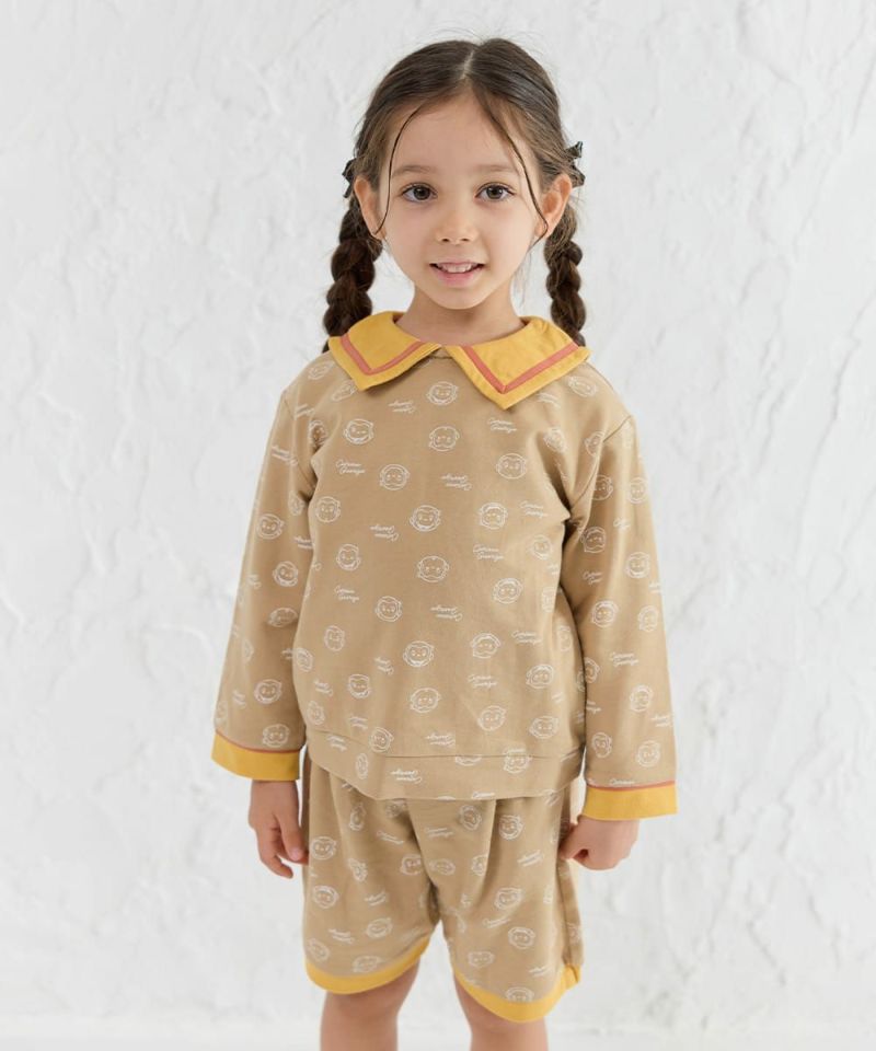 semon♡セット おさるのジョージ X moimoln】フェイスモノグラムセットアップ