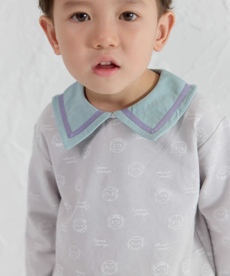 semon♡セット おさるのジョージ X moimoln】フェイスモノグラムセットアップ