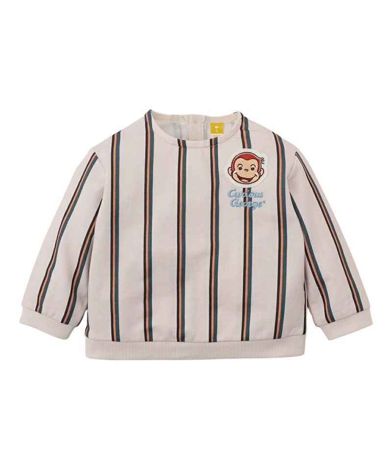 おさるのジョージ・クルーニー おさるのジョージ X moimoln】オンブレストライプクルーネック