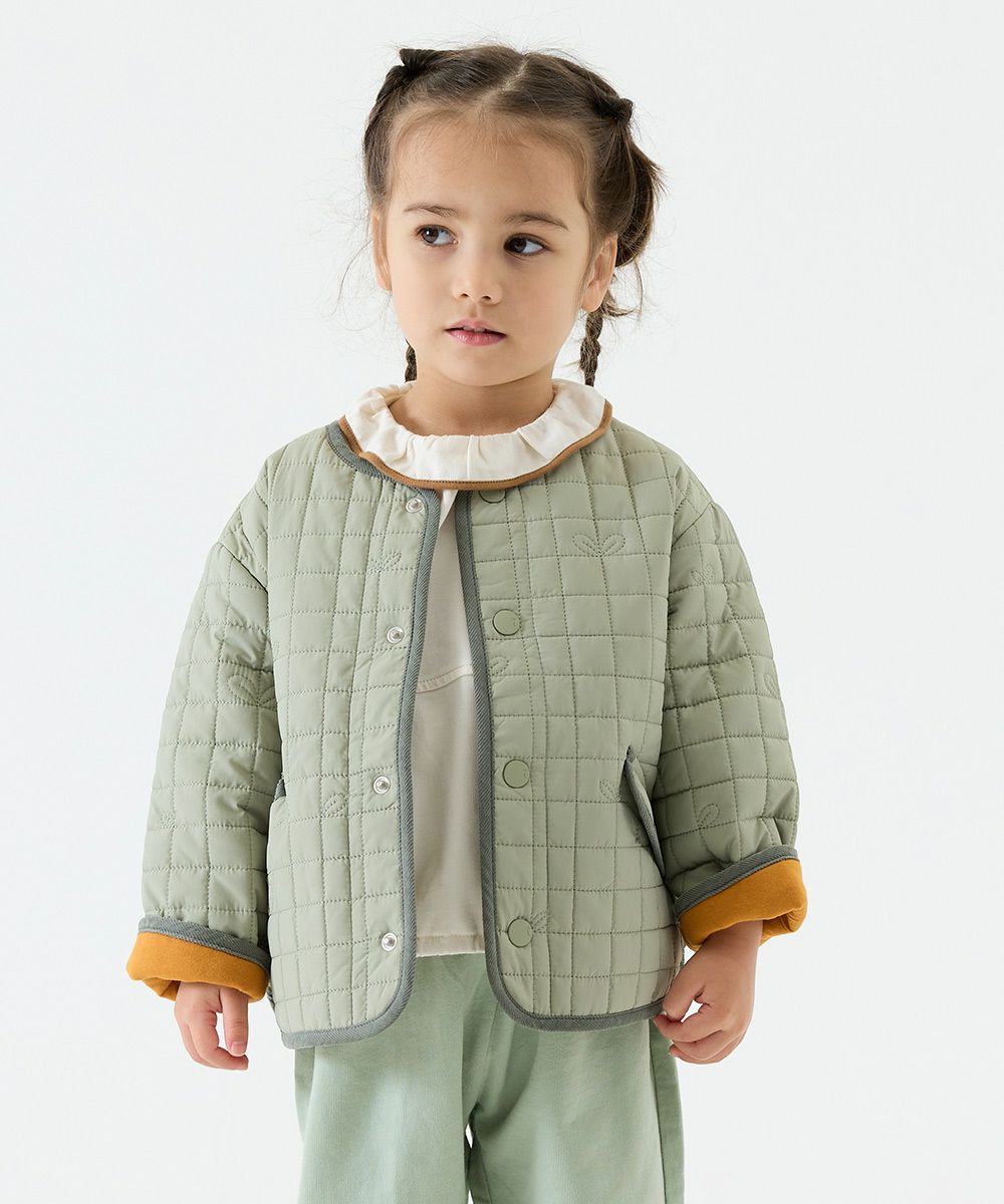 SOFT&】軽量パデットノーカラージャケット | おしゃれな子供服 moimoln