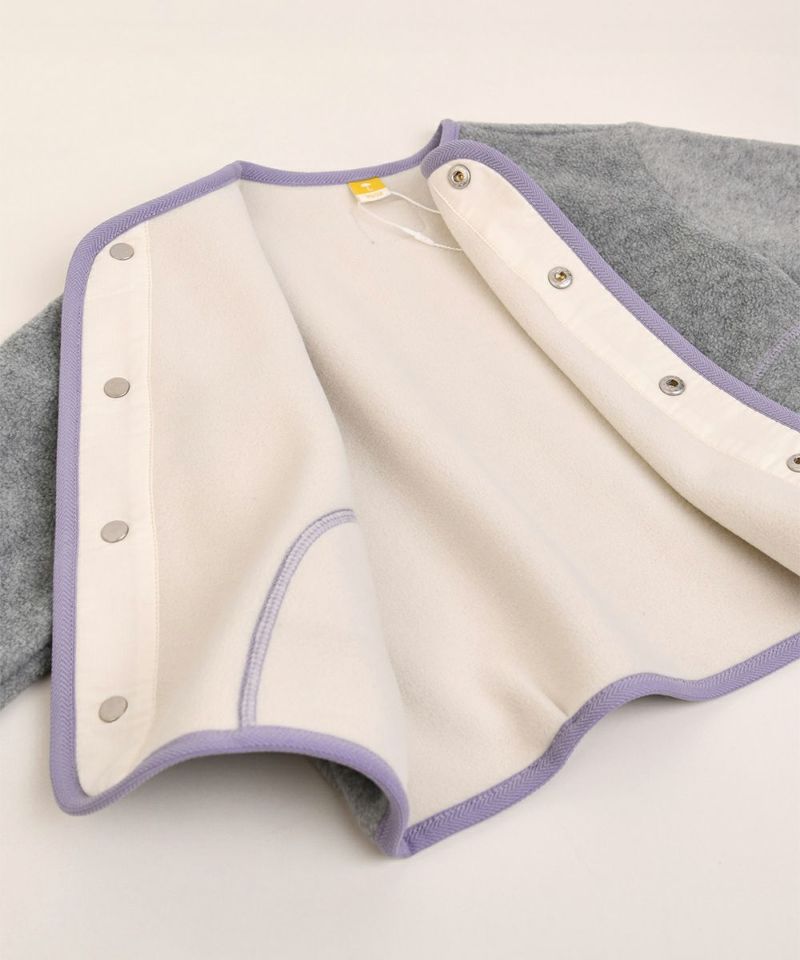 SOFT&】カラー配色ノーカラーフリースジャケット | おしゃれな子供服