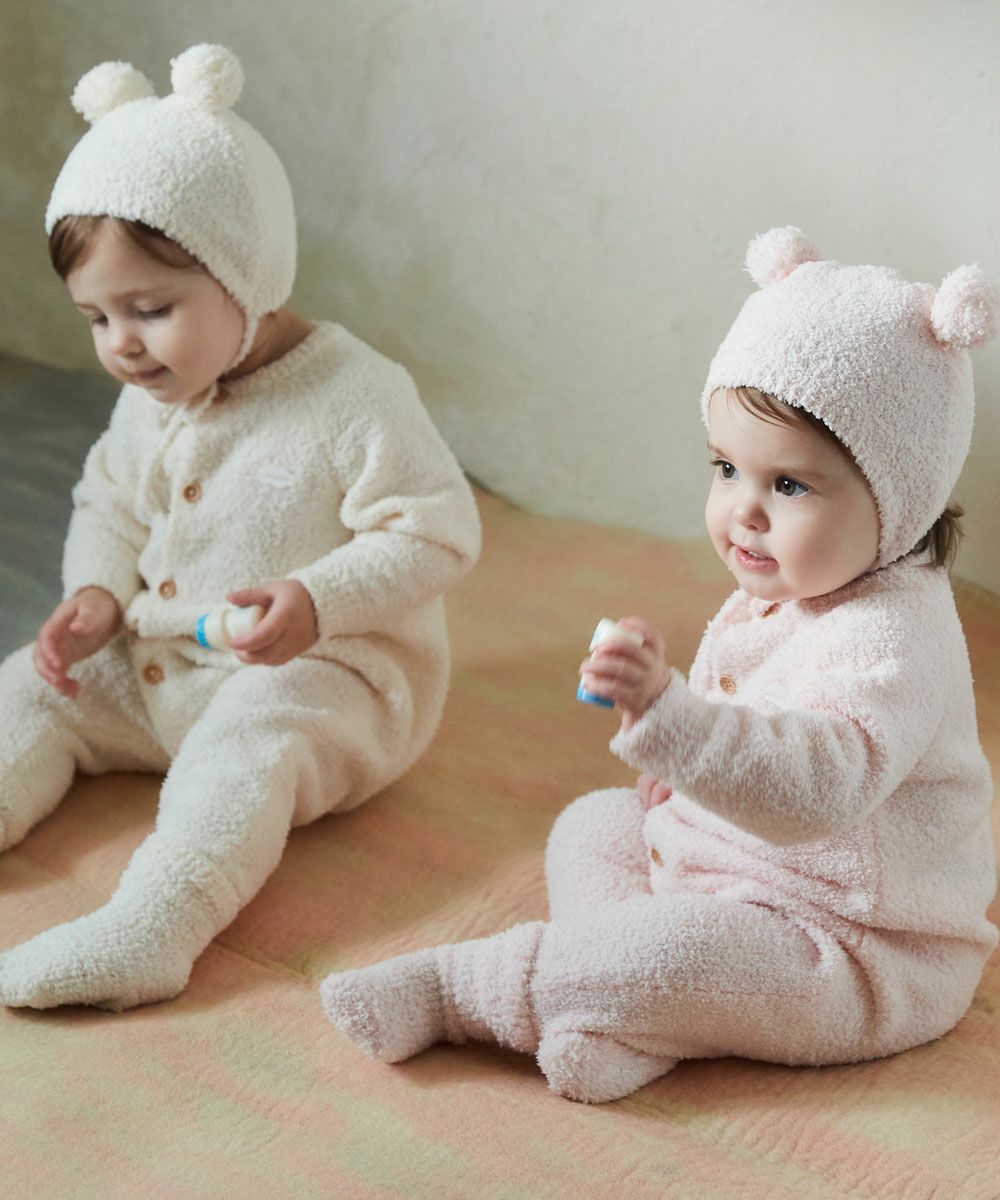 モコモコニット無地長袖カバーオール | おしゃれな子供服 moimoln