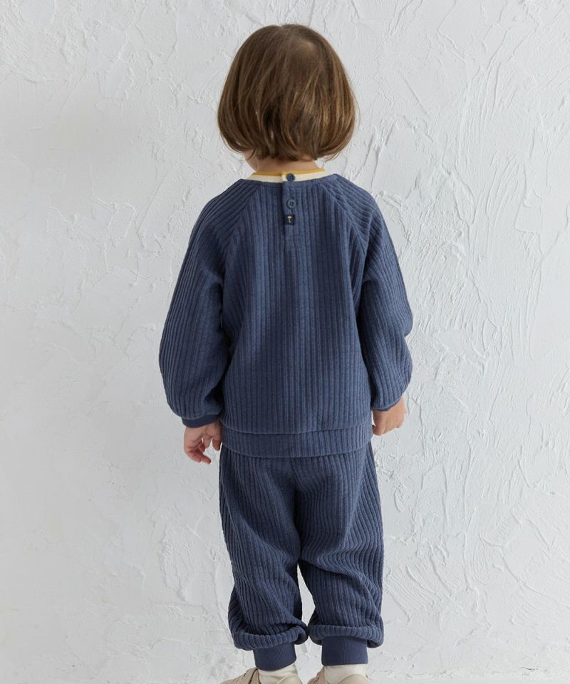 セットアップ】Wキャットリブ長袖トップス＆パンツ | おしゃれな子供服