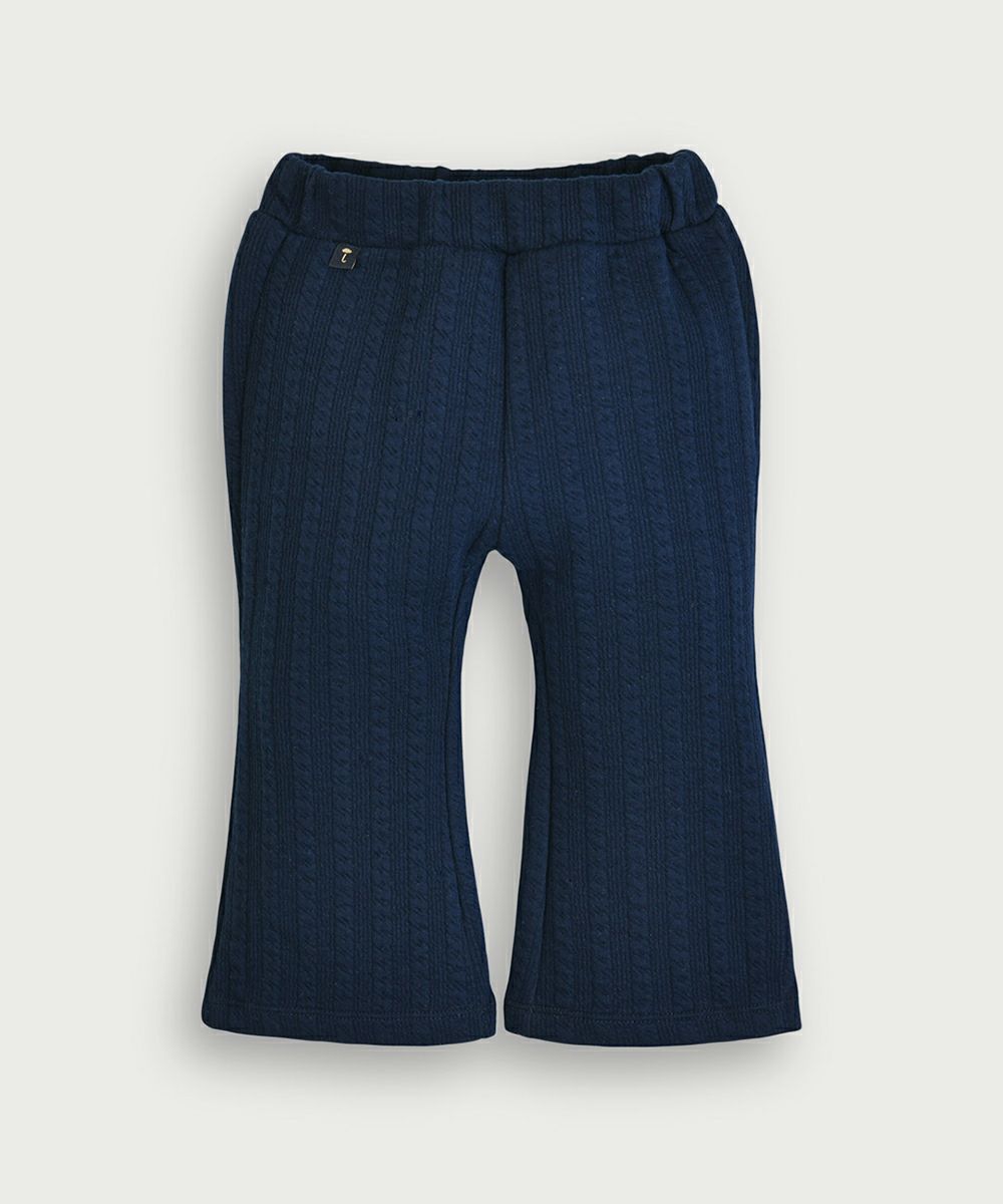 セットアップ】総柄ブルーフラワー長袖トップス＆パンツ | おしゃれな