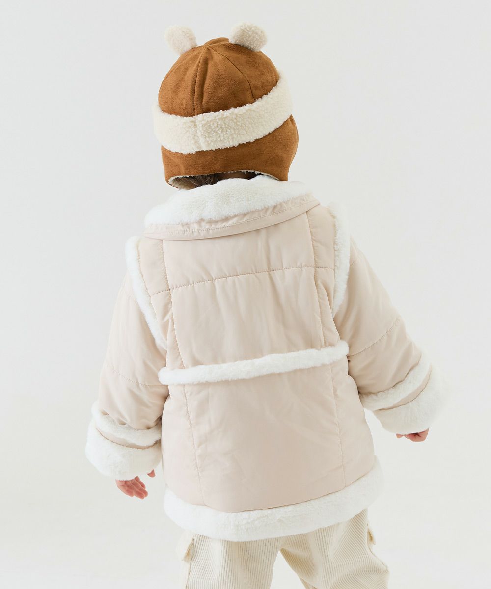 フェイクファー切替パデットコート | おしゃれな子供服 moimoln