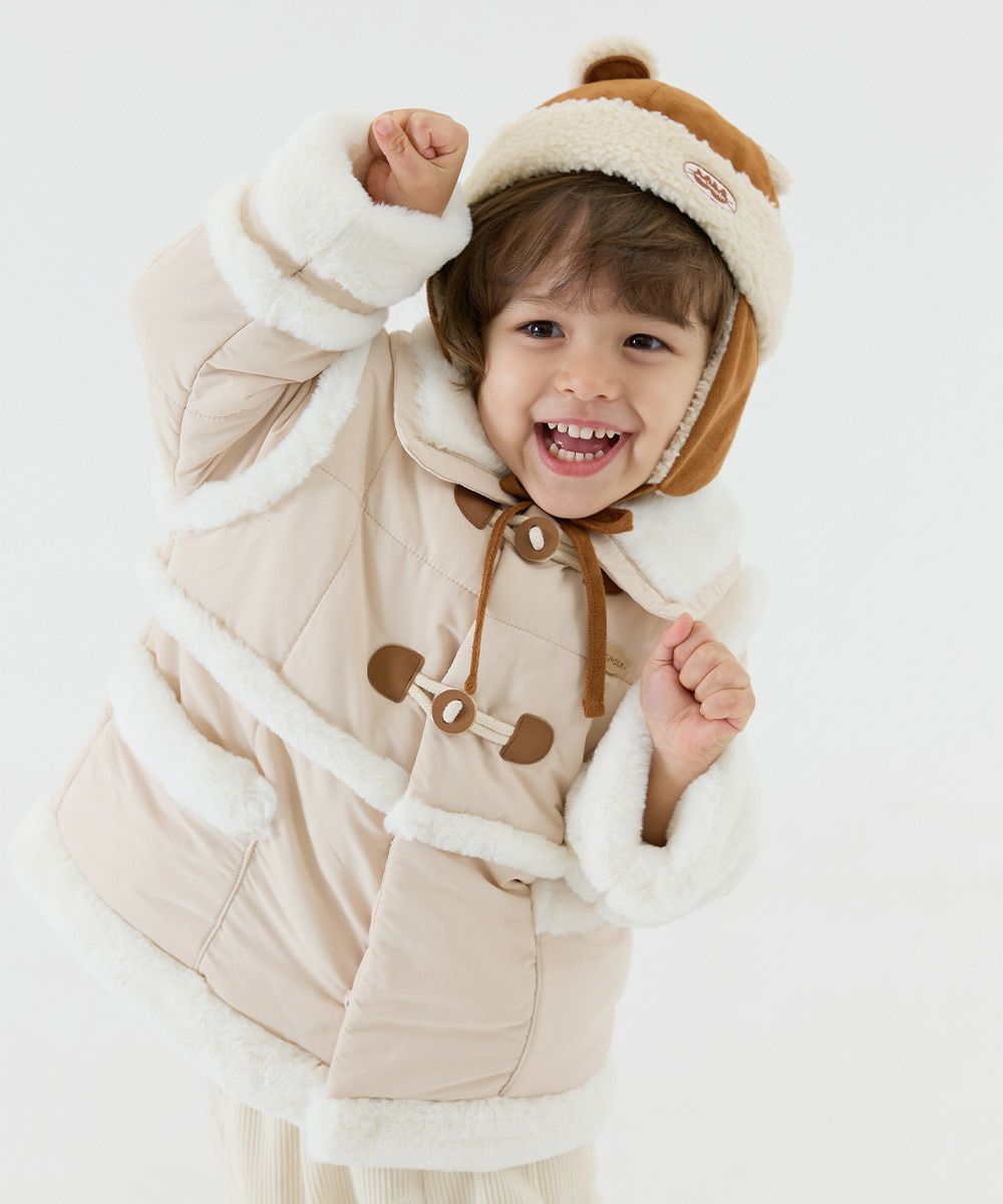 フェイクファー切替パデットコート | おしゃれな子供服 moimoln