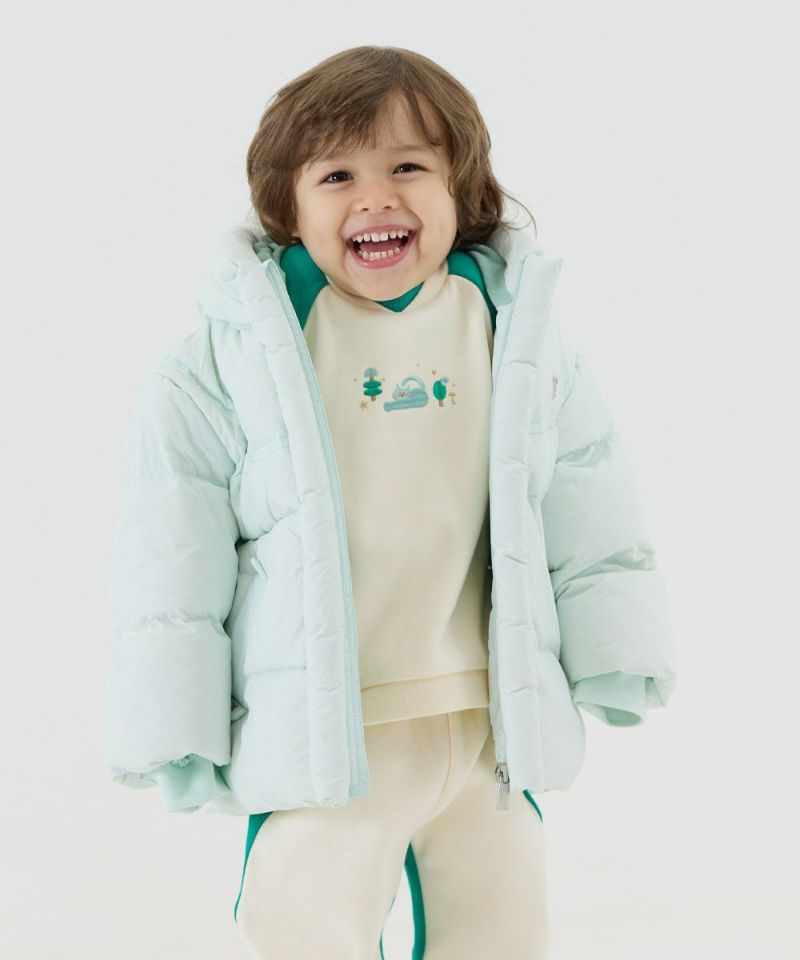 クラウドフード付きダックダウンジャケット | おしゃれな子供服