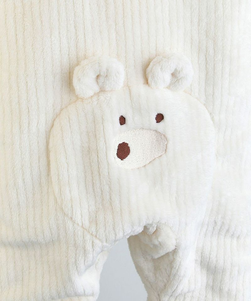 くまページ ベアポイントクマ耳付きフードカバーオール | おしゃれな子供服