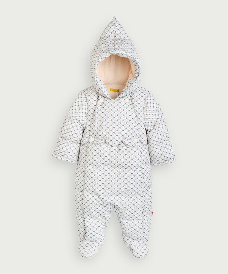 総柄フード付きパデットカバーオール | おしゃれな子供服 moimoln