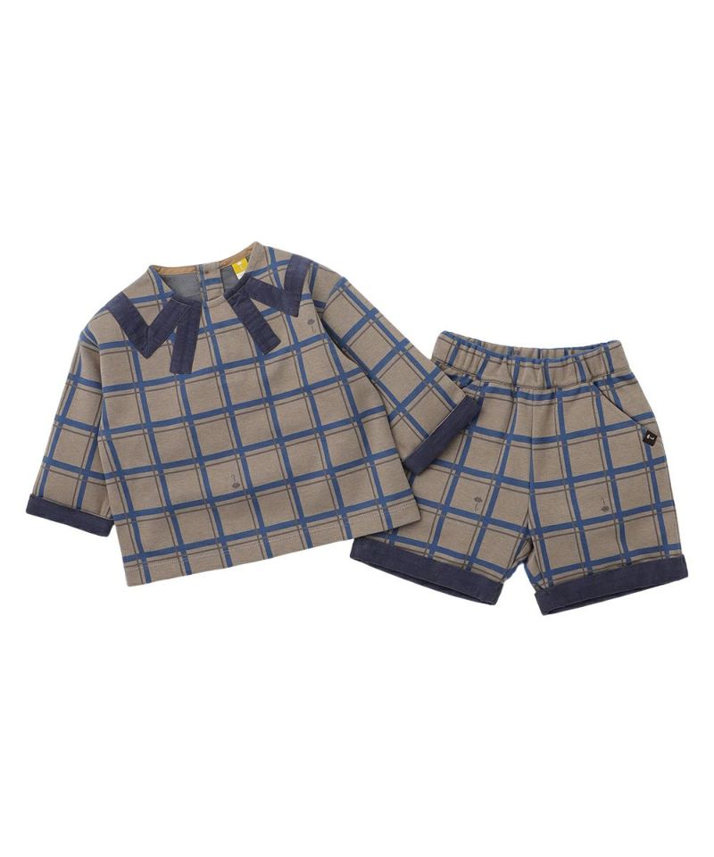 日本限定】【復刻企画】【セットアップ】リボンチェックカラー長袖