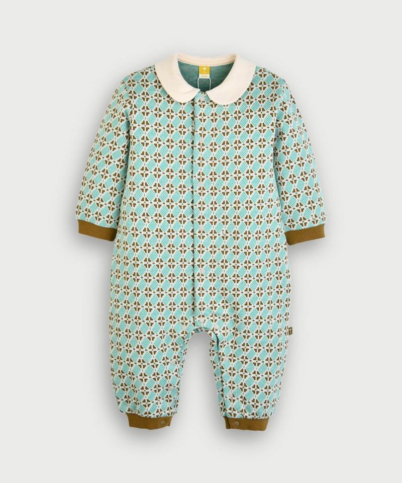 2点セット】クローバー長袖カバーオール＆ビックベアベスト